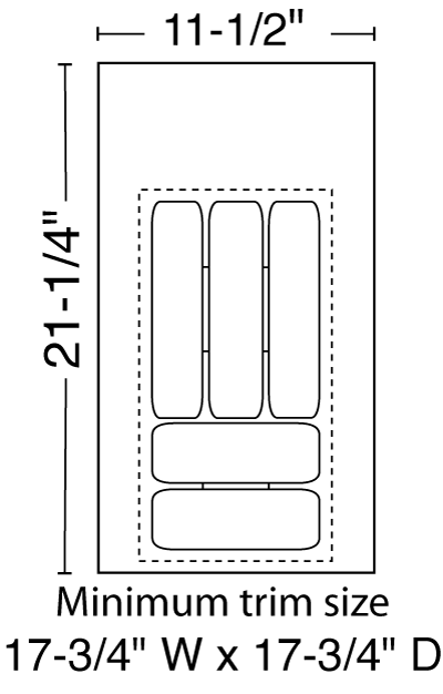 Rev-A-Shelf CT-1W-10 Cutlery Trays 8-5/8" - 11-1/2" white