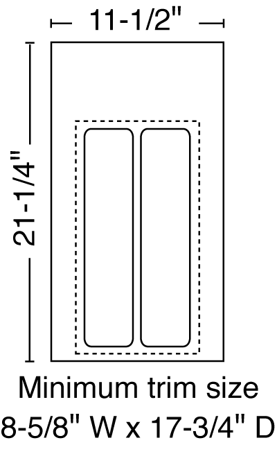 Rev-A-Shelf UT-10A-10 Utility Trays 8-5/8" - 11-1/2" almond
