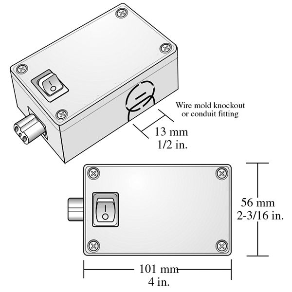 Tresco T5 Hardwire Box Switch White