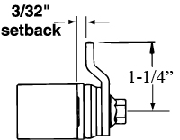 Timberline Cam Lock For Doors - 3/32" Setback