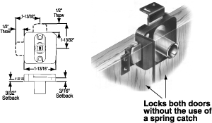CompX Timberline Double Door Locks Right Hand