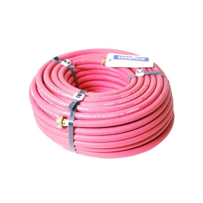 Pro tools Hose 1/2in 75ft Red Rubber