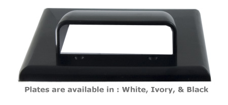 Vanco Dual Low Profile Bundled Cable Wall Plate - Black, VANWPBW2BX