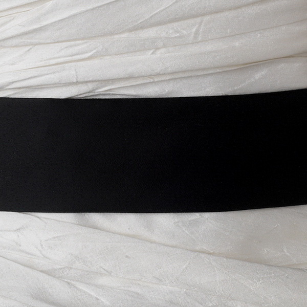 Elegance by Carbonneau Belt-41-Black * Black Bridal Plain Sash Belt 41