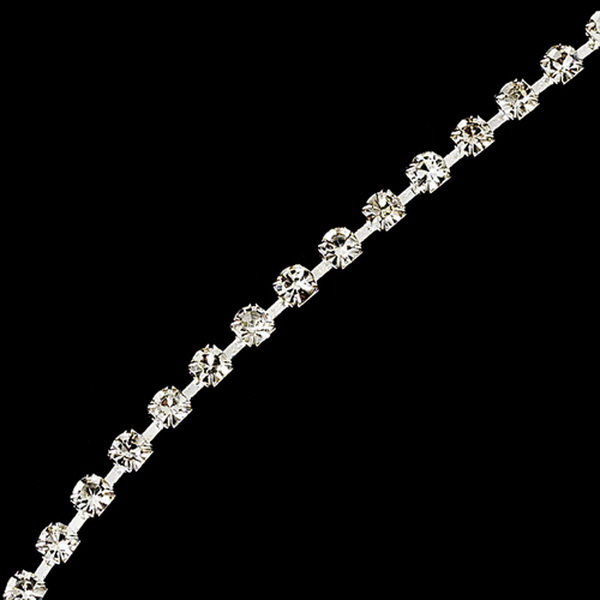 Elegance by Carbonneau B-308-Silver-Clear Bracelet 308 Silver Clear