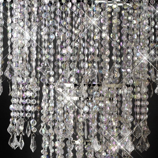 Elegance by Carbonneau Chandelier-10-11-AB Multi Diamond Cut Beaded Crystal Chandelier 10 & 11 AB