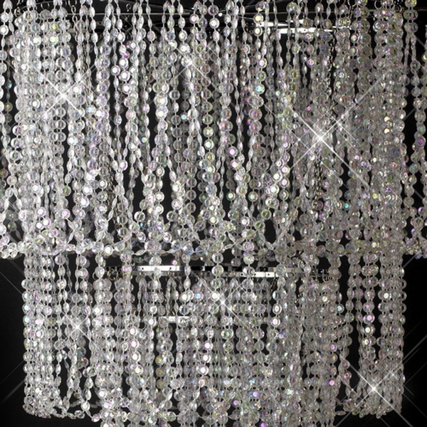 Elegance by Carbonneau Chandelier-13-AB Extra Large 4 Tiered Diamond Cut Crystal Beaded Swag Chandelier 13 AB