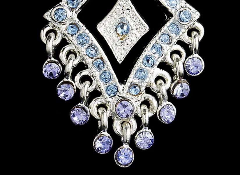 Elegance by Carbonneau E-20381-Silver-Lt-Blue Earring 20381 Silver Light Blue
