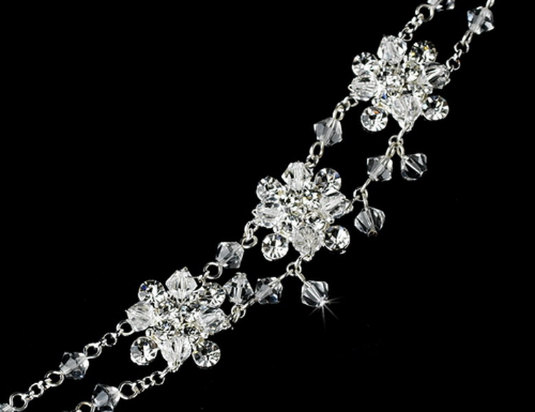 Elegance by Carbonneau B-7821-Silver-Clear Bracelet 7821 Silver Clear