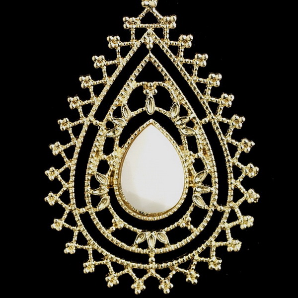 Elegance by Carbonneau E-8822-G-White Gold White Stone Earrings 8822