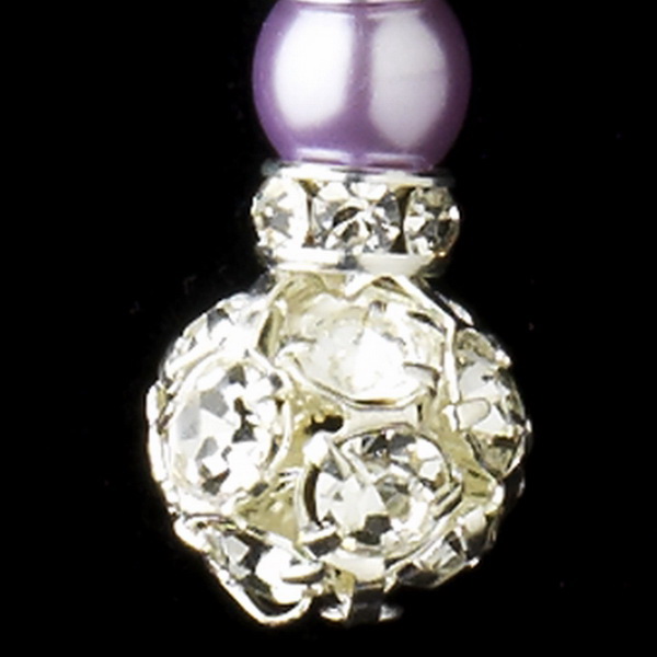 Elegance by Carbonneau E-8751-S-Lt-Amethyst E 8751 Lilac Pearl w/Clear Crystal