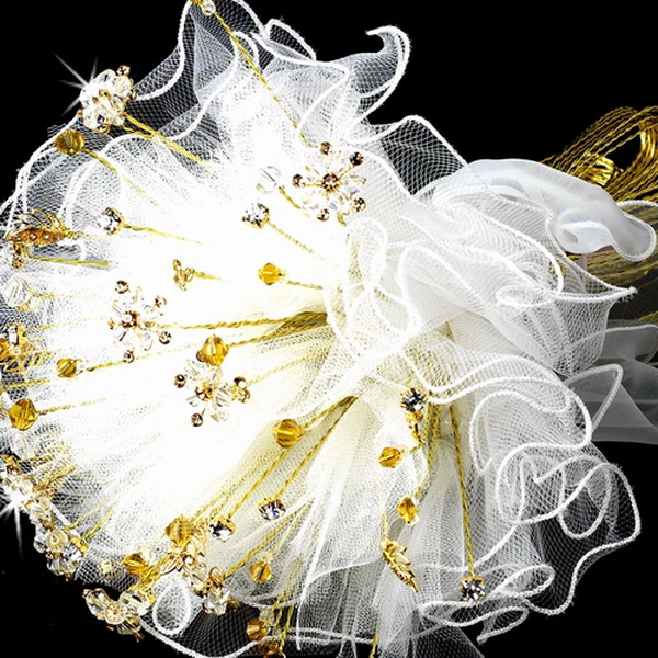 Elegance by Carbonneau BQ-283 Alluring Crystal Bead Bridal Bouquet 283