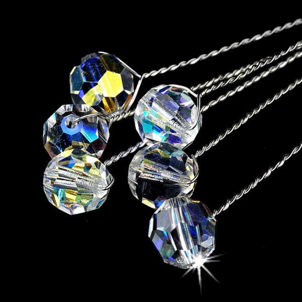Elegance by Carbonneau BQ-301-AB Bouquet Jewelry 301 Silver Clear AB Crystals