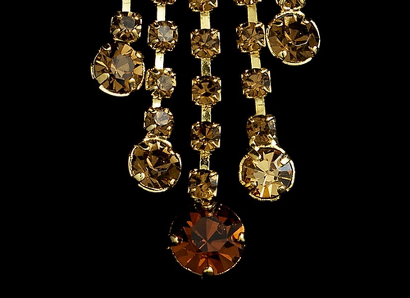 Elegance by Carbonneau E-20426-Gold-Brown Earring 20426 Gold Brown