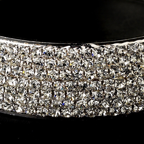 Elegance by Carbonneau B-7238-Silver Silver Clear Bracelet 7238