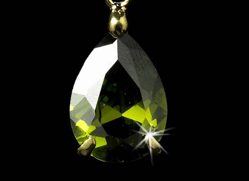 Elegance by Carbonneau E-1030-G-Green Earring 1030 Gold Green