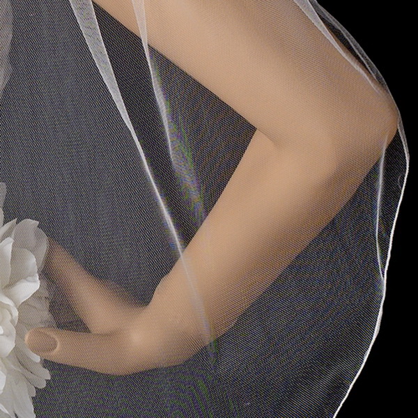 Elegance by Carbonneau Veil-VP-1F Bridal Wedding Single Layer Fingertip Length Veil VP 1F
