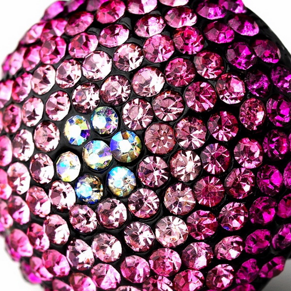 Elegance by Carbonneau Ring-951-Pink Pink Mix Pave Ball Ring 951