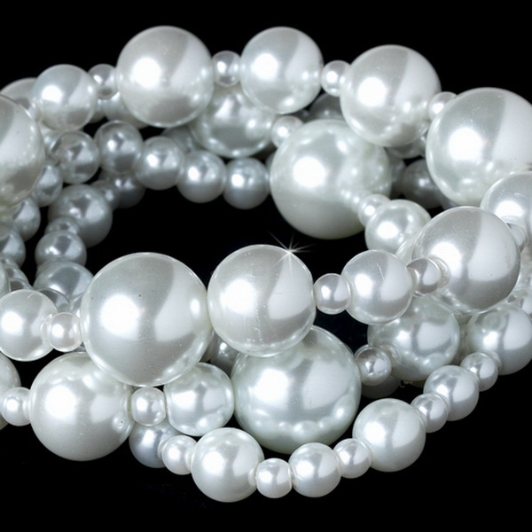 Elegance by Carbonneau B-8346-White Bracelet 8346 White