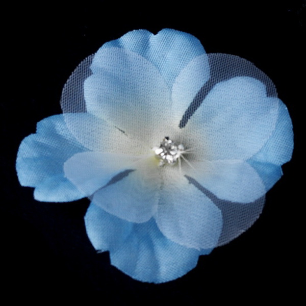 Elegance by Carbonneau HP-4973-LtBlue Light Blue Bold Bridal Flower HP 4973