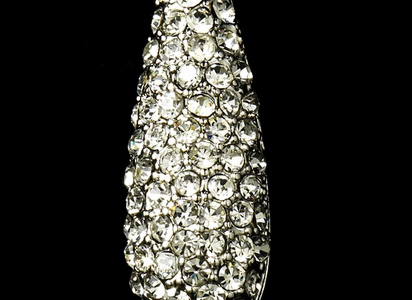 Elegance by Carbonneau E-1026-Silver-Clear Earring 1026 Silver Clear