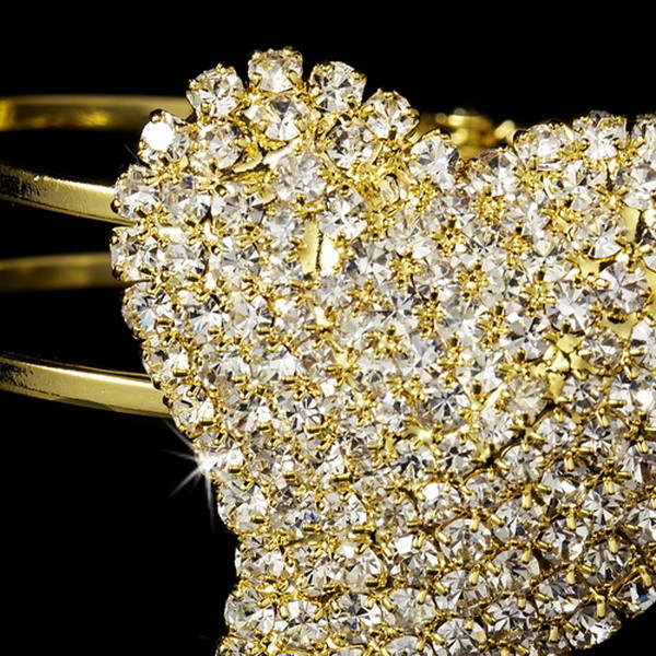 Elegance by Carbonneau B-1096-Gold-Clear Bracelet 1096 Gold Clear
