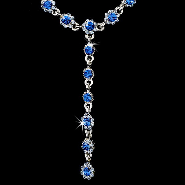 Elegance by Carbonneau NE-5790-BluE Necklace Earring Set 5790 Blue