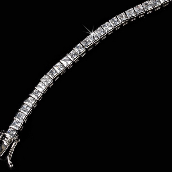 Elegance by Carbonneau B-2204-Silver Silver Cubic Zirconia Bracelet B 2204