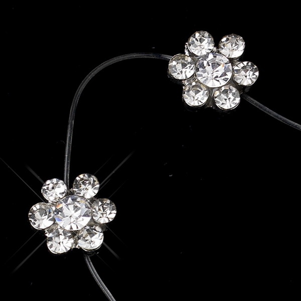 Elegance by Carbonneau Anklet-1-Clear Clear Crystal Flower Anklet 1 on Illusion