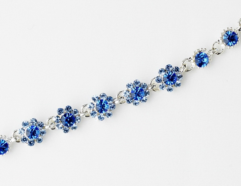 Elegance by Carbonneau B-5790-Silver-Blue Bracelet 5790 Silver Blue