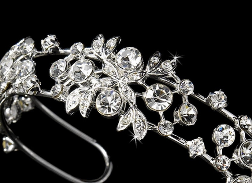 Elegance by Carbonneau B-8305 Silver Plated Floral Bracelet B 8305