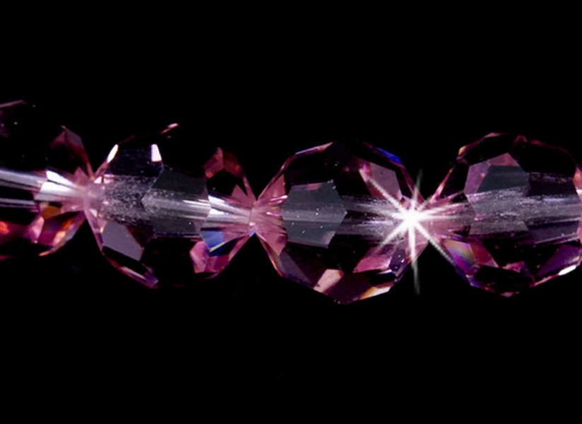Elegance by Carbonneau B-201-Pink Pink Swarovski Crystal Bridal Bracelet B 201