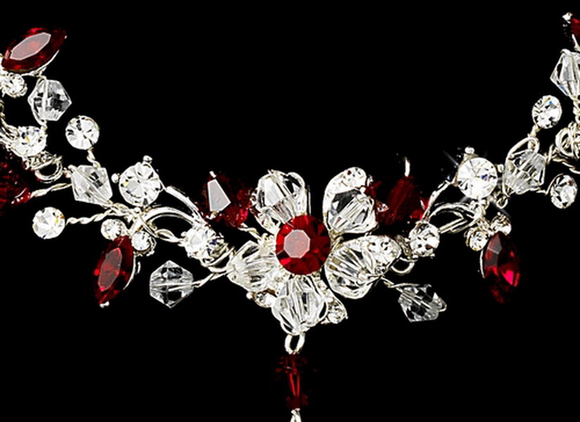 Elegance by Carbonneau Set-HP-8003-NE-8003-a Couture Crystal Matching Jewelry & Tiara Set NE 8003 & HP 8003