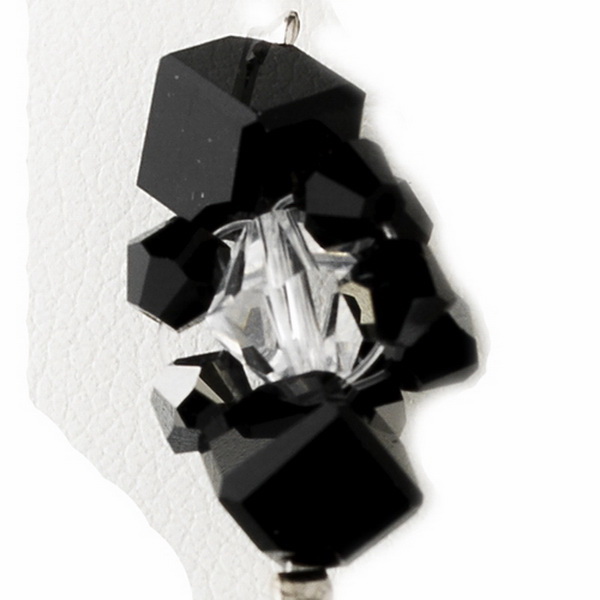 Elegance by Carbonneau e-8259-black Black Austrian Crystal Earrings 8259
