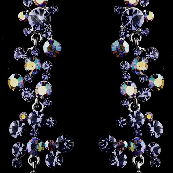Elegance by Carbonneau e-938-lilac Lilac AB Earrings 938