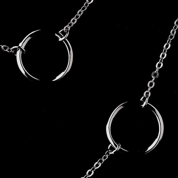 Elegance by Carbonneau N-2013-Silver Silver Loop-Lock Necklace N 2013