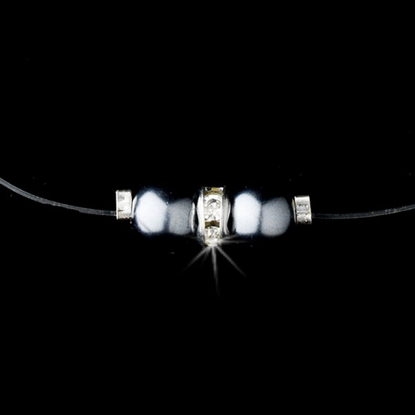 Elegance by Carbonneau NE-206-PlatiNum Necklace Earring Set 206 Platinum