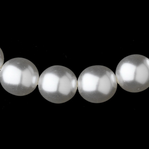 Elegance by Carbonneau NE-8371-White Necklace Earring Set NE 8371 White