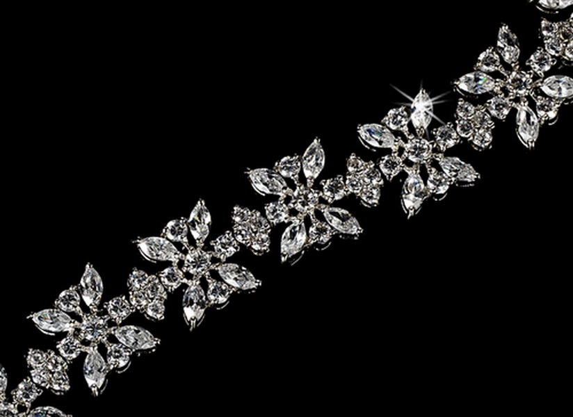 Elegance by Carbonneau B-2479-Silver-Clear Bracelet 2479 Silver Clear