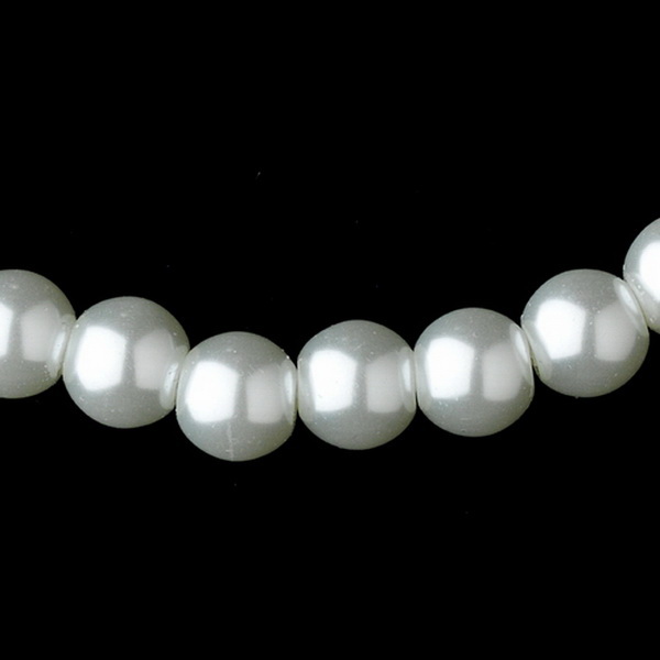 Elegance by Carbonneau NE-10913-Silver-White Necklace Earring Set 10913 Silver White