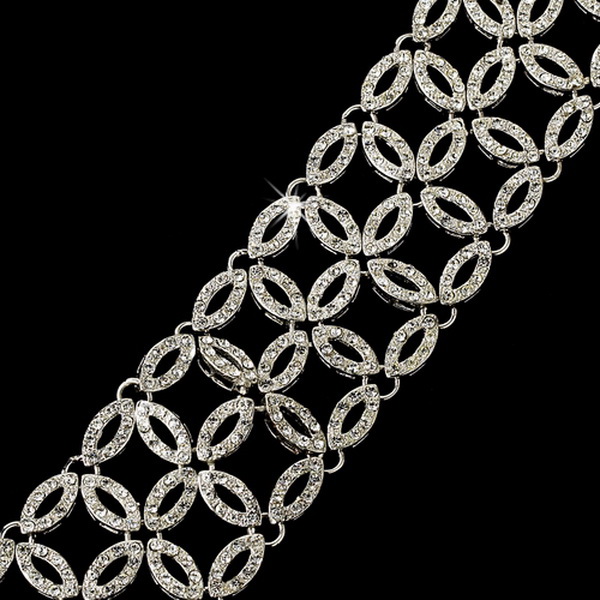 Elegance by Carbonneau B-2666-Silver-Clear Gorgeous Silver Clear Cubic Zirconia Bracelet 2666