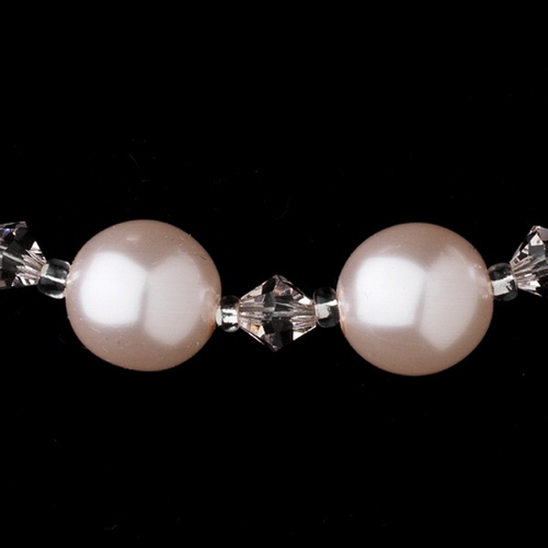 Elegance by Carbonneau NE-8355-Pink Necklace Earring Set NE 8355 Pink