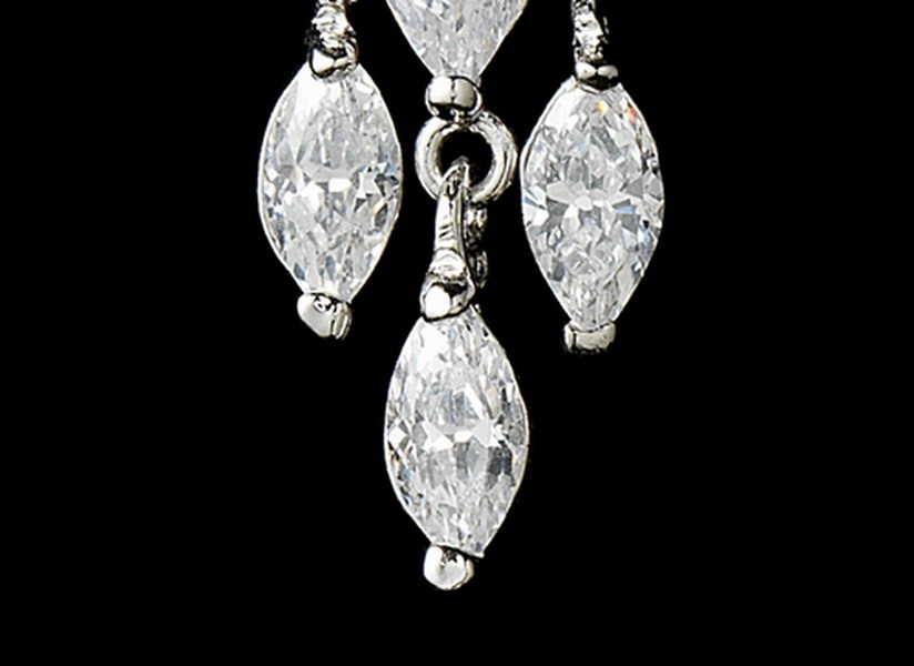 Elegance by Carbonneau E-2917-AS-Clear Cubic Zirconia Crystal Bridal Chandeliers E-2917