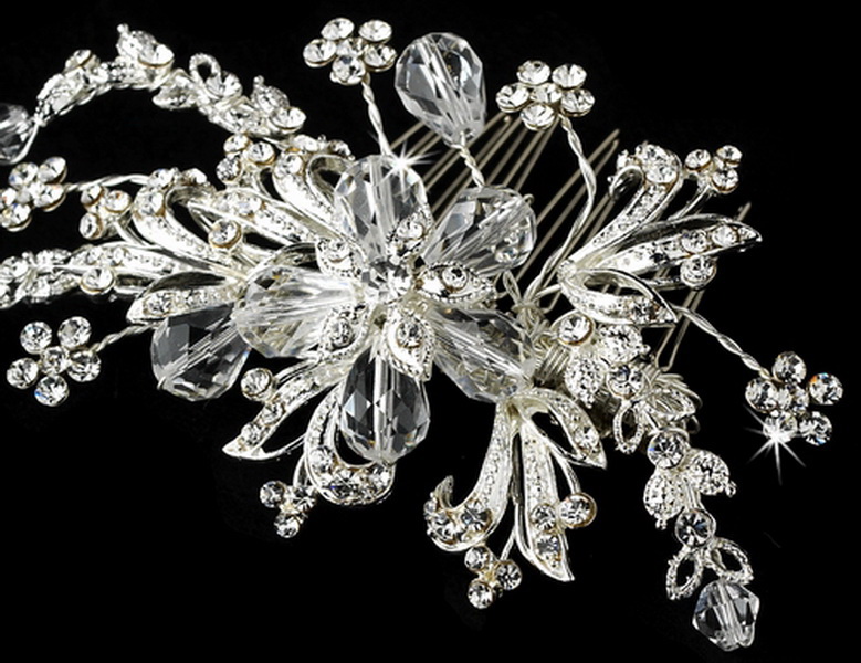 Elegance by Carbonneau Comb-1852 Crystal Boutique Bridal Comb 1852
