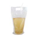 (Price/50 PCS) Reclosable Zipper Clear Stand-up Drink Bag w/Handle, 6 Mil, Multiple Sizes (8oz, 16oz, 25oz, 34oz), FDA Compliant (Price/50 PCS) Reclosable Zipper Clear Stand-up Drink Bag w/Handle, 6 Mil, Multiple Sizes (8oz, 16oz, 25oz, 34oz), FDA Compliant
