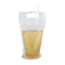 (Price/100 PCS) Aspire 16oz Clear Reclosable Zipper Stand-up Drink Bag w/Handle, FDA Compliant (Price/100 PCS) Aspire 16oz Clear Reclosable Zipper Stand-up Drink Bag w/Handle, FDA Compliant