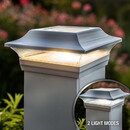 Classy Caps SL214W 5X5 White Aluminum Imperial Solar Post Cap Classy Caps SL214W 5X5 White Aluminum Imperial Solar Post Cap