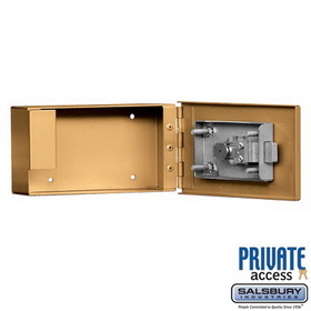 Salsbury Industries 1080BP Key Keeper (Includes Commercial Lock) - Brass - Surface Mounted - Private Access
