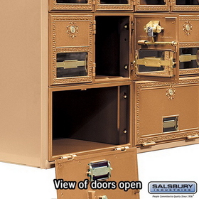 Salsbury Industries 2014RL Brass Mailbox - 14 Doors - Rear Loading