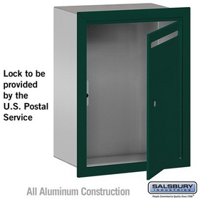Salsbury Industries 2245GU Letter Box - Standard - Recessed Mounted - Green - USPS Access